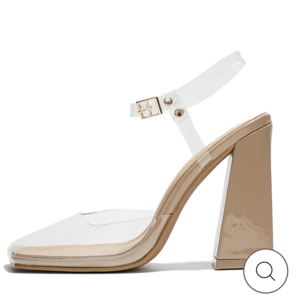 Cape Robbin Clear and Nude Heels